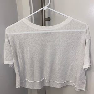 White Cropped Top